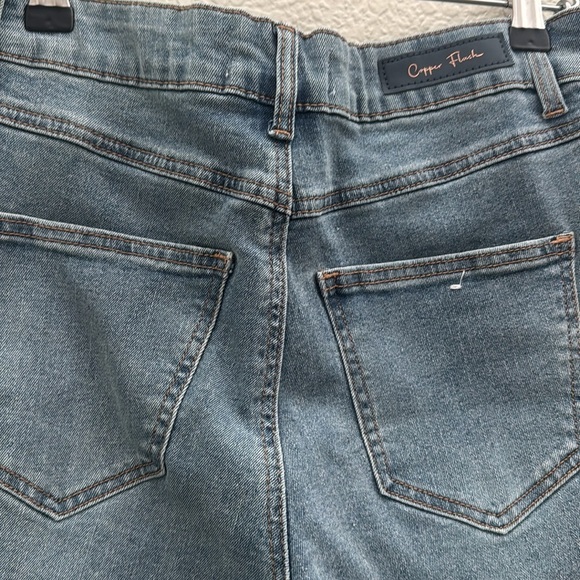 Copper Flash Petite Skinny Jeans with Pearl Hem Size 6 - Picture 6 of 6